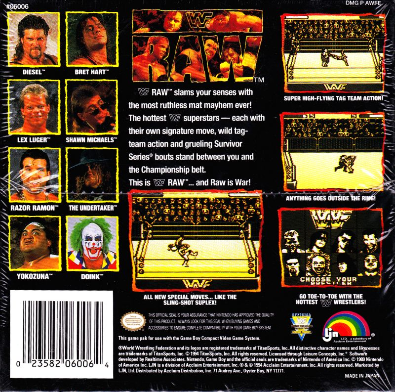 Wwf Raw — box-2D-back (US)