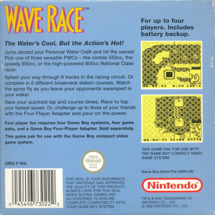 Wave Race — box-2D-back (EU)