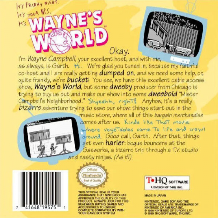 Wayne's World — box-2D-back (US)