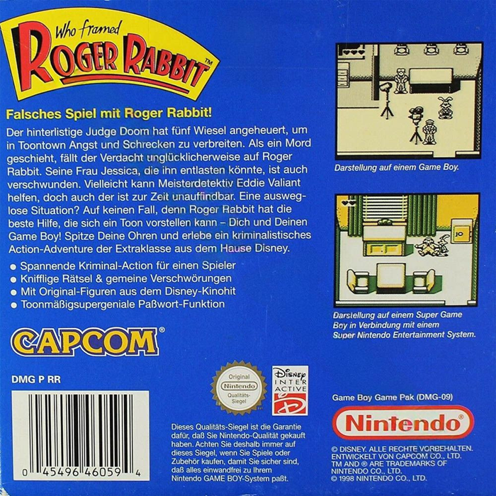 Who Framed Roger Rabbit? — box-2D-back (DE)