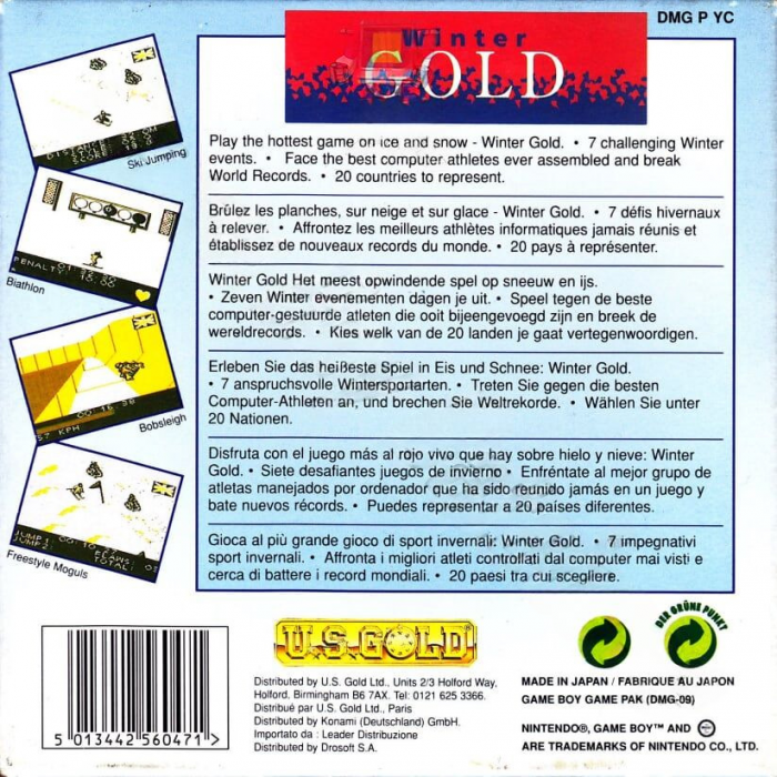 Xvii Olympic Winter Games, The - Lillehammer 1994 — box-2D-back (EU)