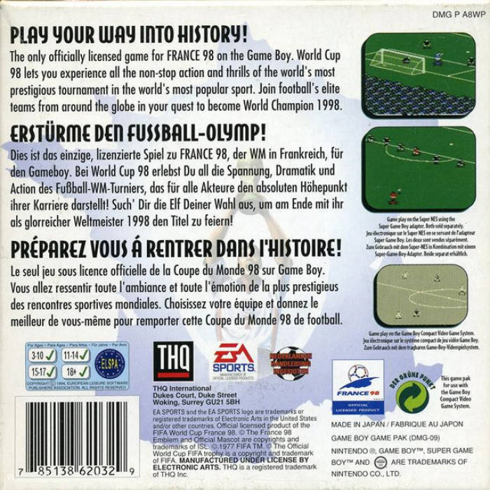 World Cup 98 — box-2D-back (EU)