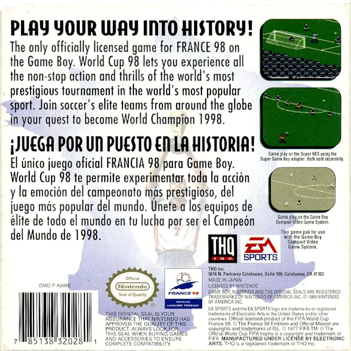 World Cup 98 — box-2D-back (US)
