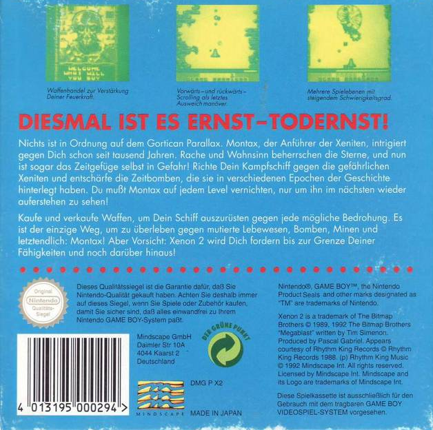 Xenon 2 — box-2D-back (EU)