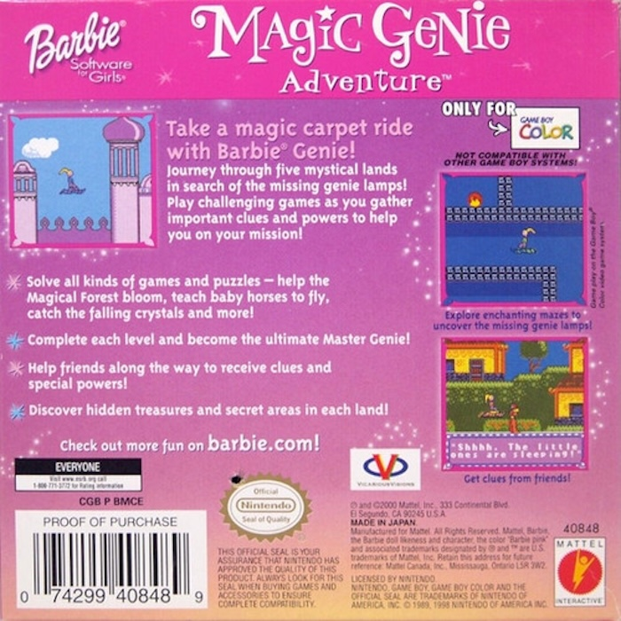 Barbie - Magic Genie Adventure — box-2D-back (US)