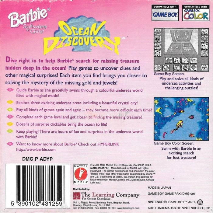 Barbie - Chasse Au Tresor Sous-marine — box-2D-back (EU)