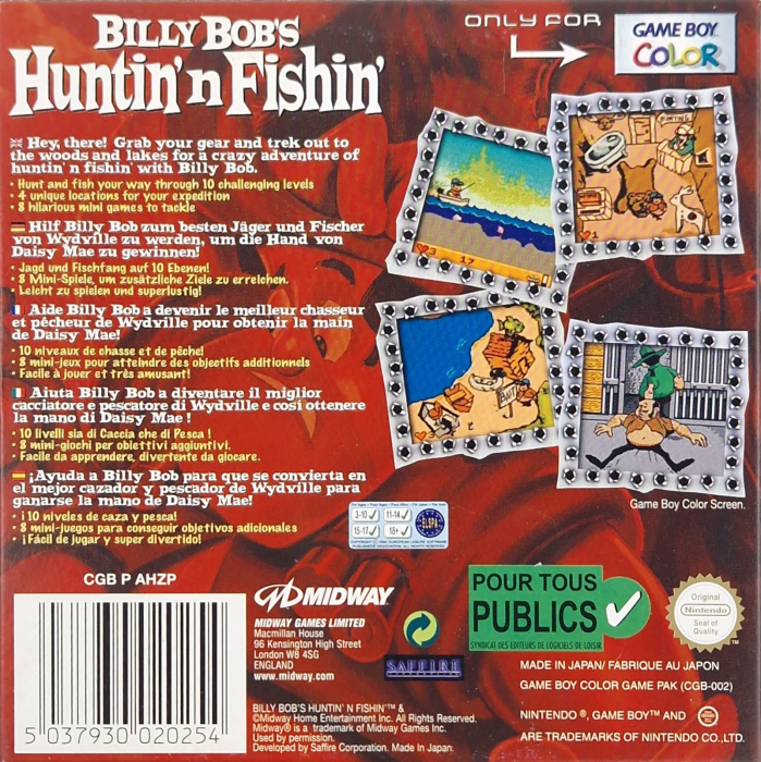 Billy Bob's Huntin' 'n' Fishin' — box-2D-back (EU)