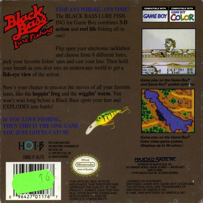 Black Bass : Lure Fishing — box-2D-back (US)