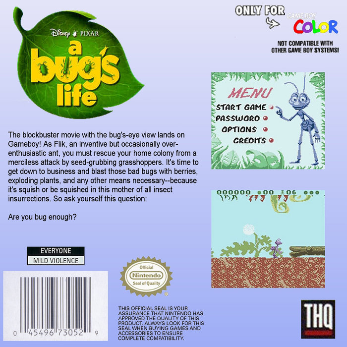 A Bug's Life — box-2D-back (US)