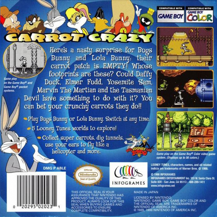 Looney Tunes - Carrot Crazy — box-2D-back (US)