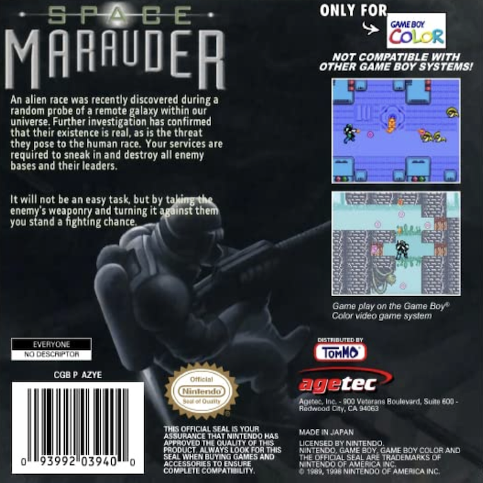 Space Marauder — box-2D-back (US)