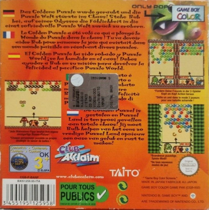 Bust-A-Move Millennium — box-2D-back (DE)