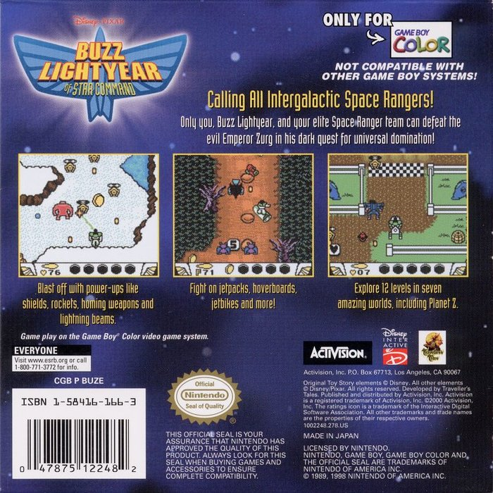 Buzz Lightyear of Star Command — box-2D-back (US)