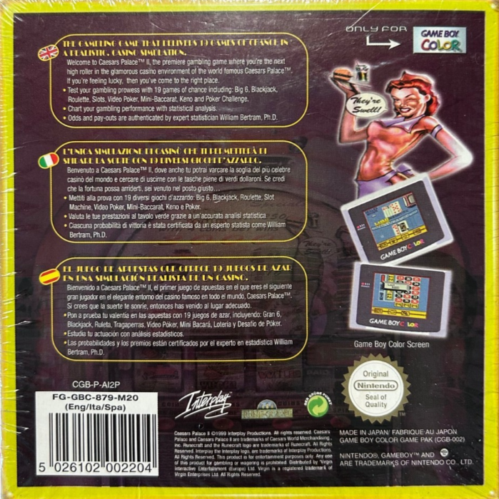 Caesars Palace II — box-2D-back (SP)