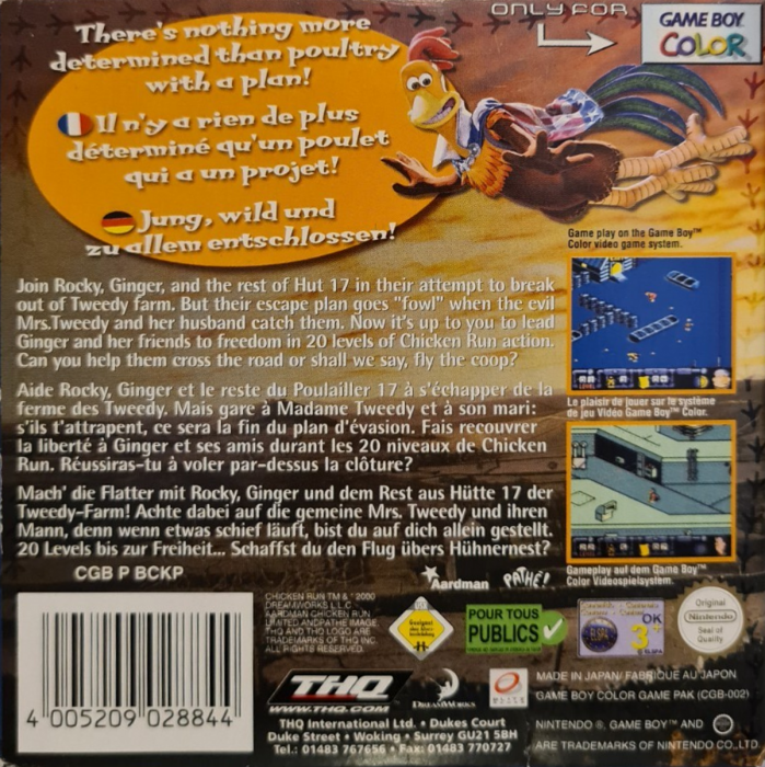 Chicken Run — box-2D-back (DE)