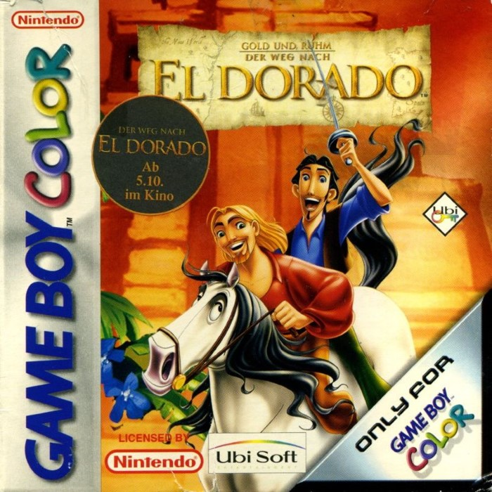 Gold and Glory - The Road to El Dorado — box-2D (DE)