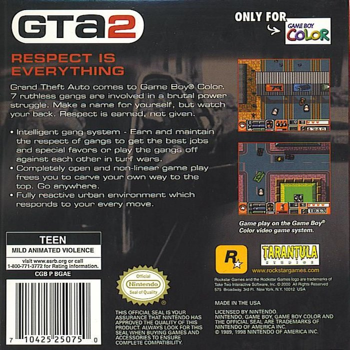 Grand Theft Auto 2 — box-2D-back (US)