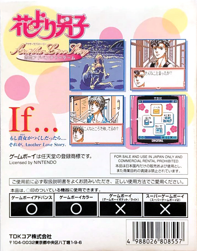 Hana Yori Dango - Another Love Story — box-2D-back (JP)