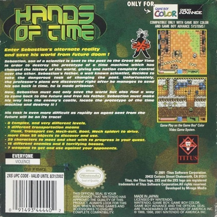 Hands of Time — box-2D-back (US)