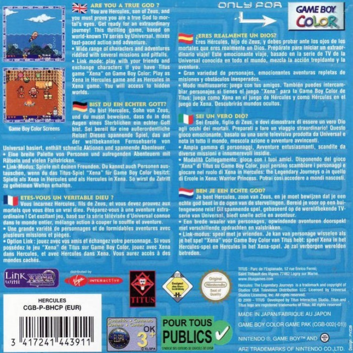 Hercules - The Legendary Journeys — box-2D-back (EU)