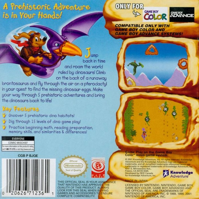 Jump Start - Dino Adventure - Field Trip — box-2D-back (US)