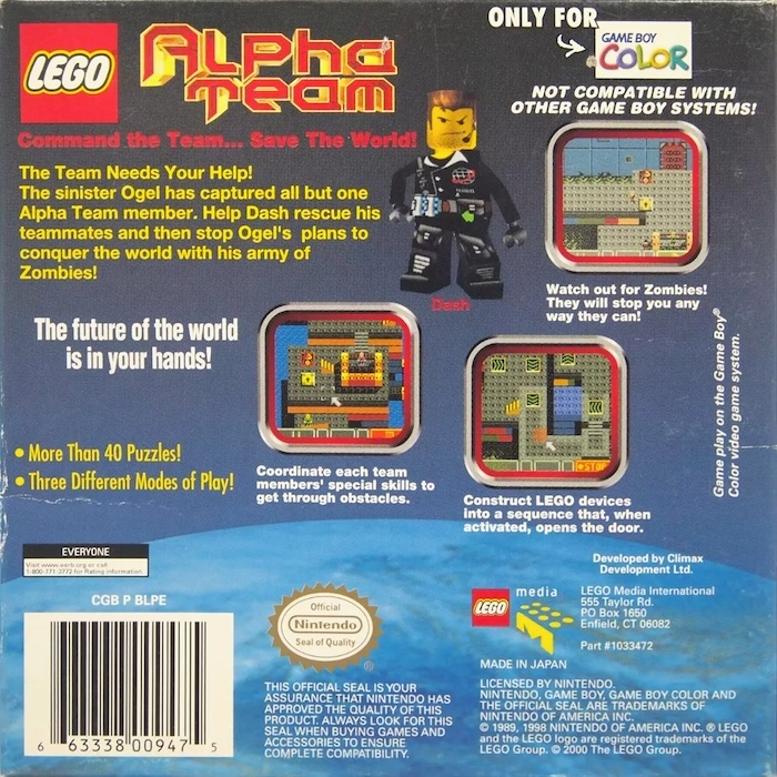 LEGO Alpha Team — box-2D-back (US)