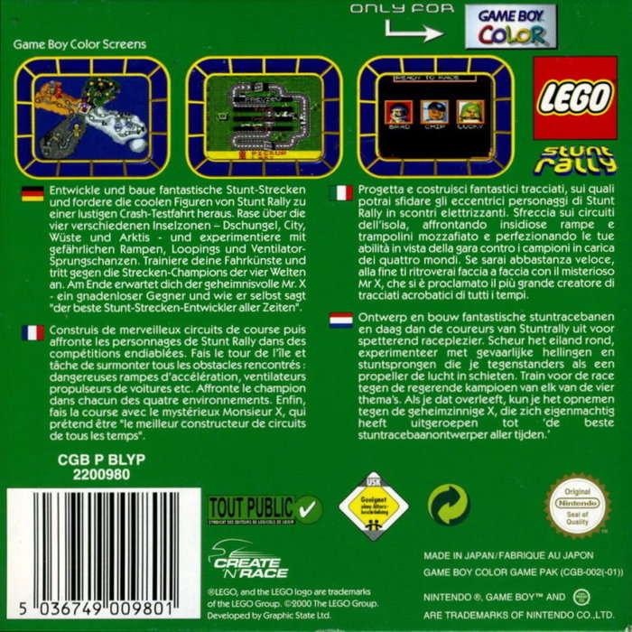 LEGO Stunt Rally — box-2D-back (EU)