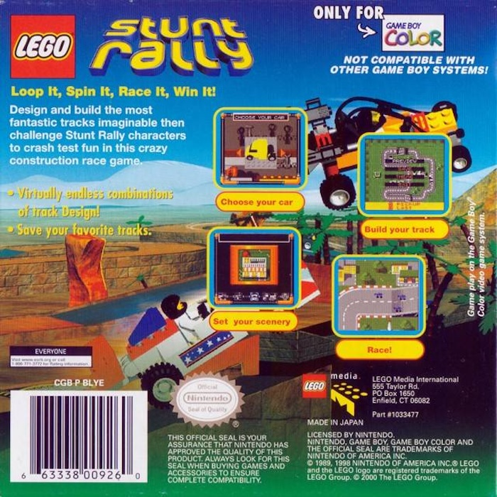 LEGO Stunt Rally — box-2D-back (US)