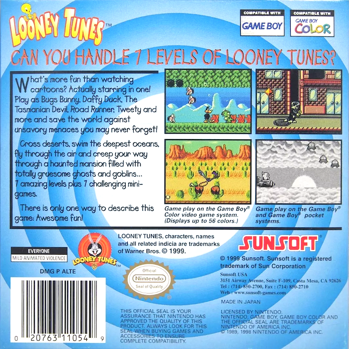 Looney Tunes — box-2D-back (US)