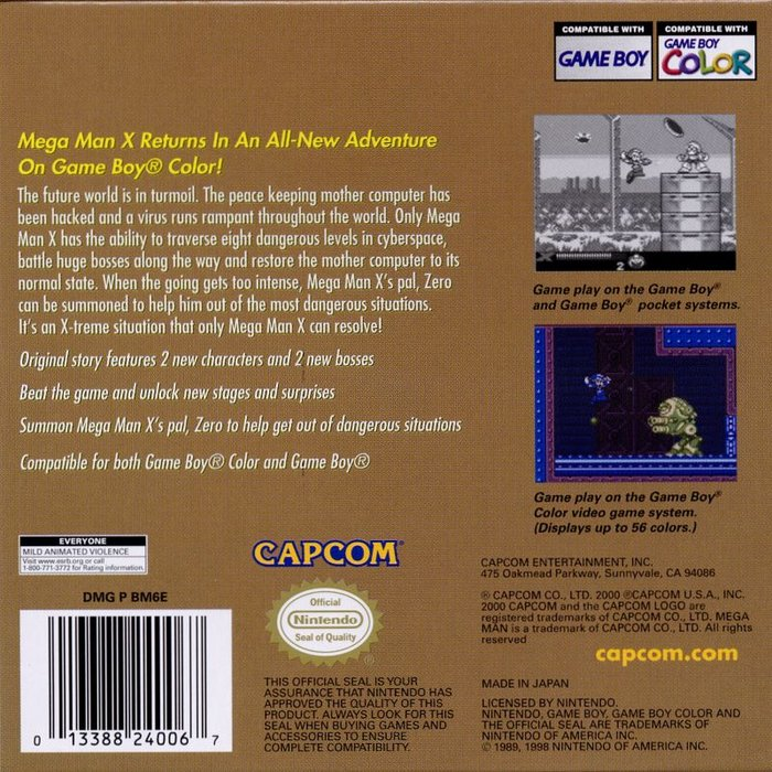 Mega Man Xtreme — box-2D-back (US)