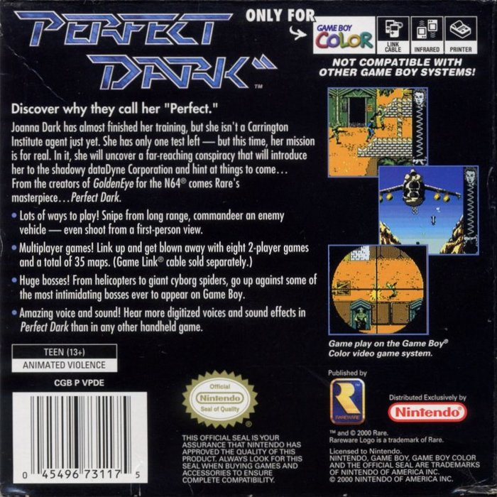 Perfect Dark — box-2D-back (US)