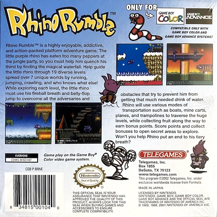 Rhino Rumble — box-2D-back (US)