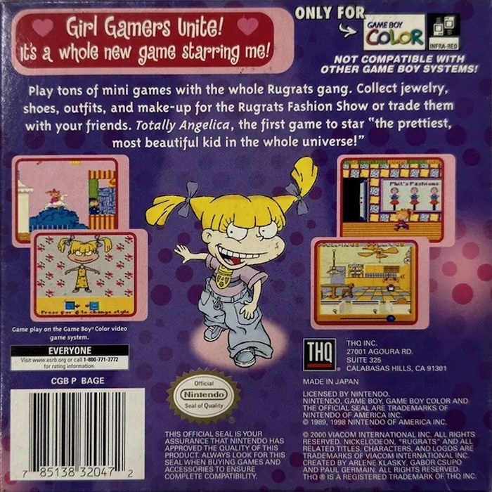 Rugrats - Typisch Angelica — box-2D-back (US)