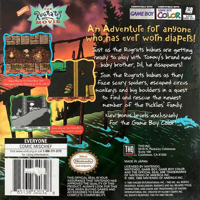 The Rugrats Movie — box-2D-back (US)