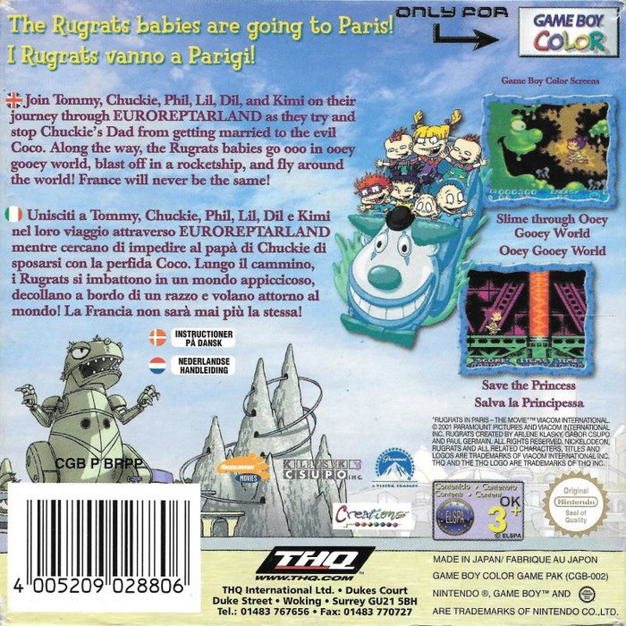 Rugrats in Paris - The Movie — box-2D-back (EU)