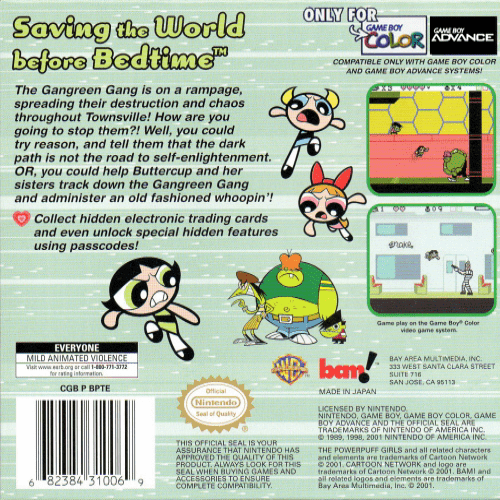 The Powerpuff Girls : Paint the Townsville Green — box-2D-back (US)