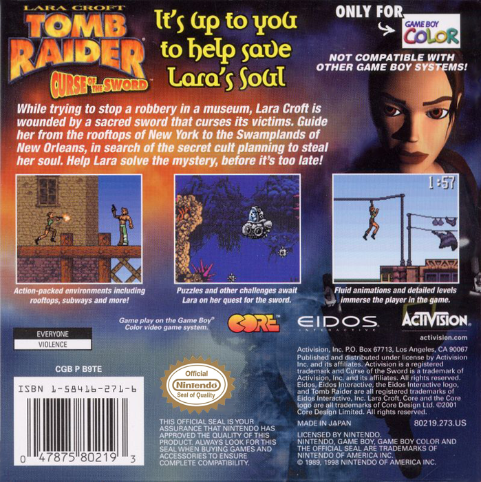 Tomb Raider - Curse Of The Sword — box-2D-back (US)