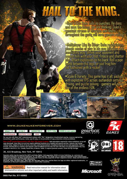Duke Nukem Forever — box-2D-back (US)