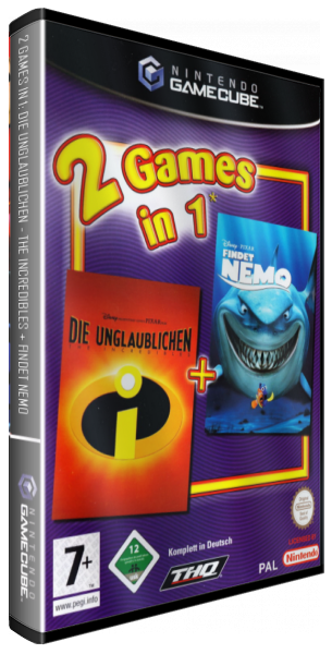 2 Games In 1 - The Incredibles / Finding Nemo — box-3D (DE)