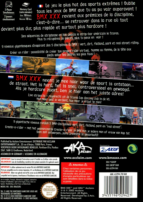 BMX XXX — box-2D-back (FR)