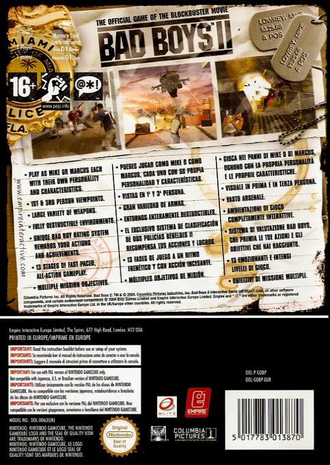 Bad Boys 2 — box-2D-back (EU)