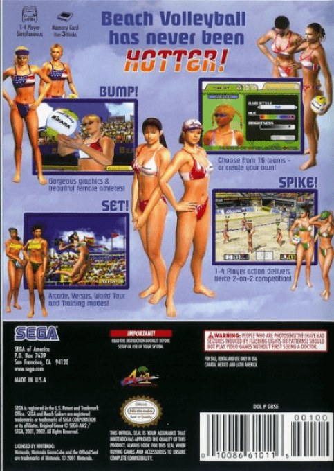 Beach Spikers - Virtua Beach Volleyball — box-2D-back (US)