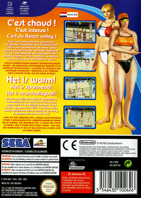 Beach Spikers - Virtua Beach Volleyball — box-2D-back (FR)