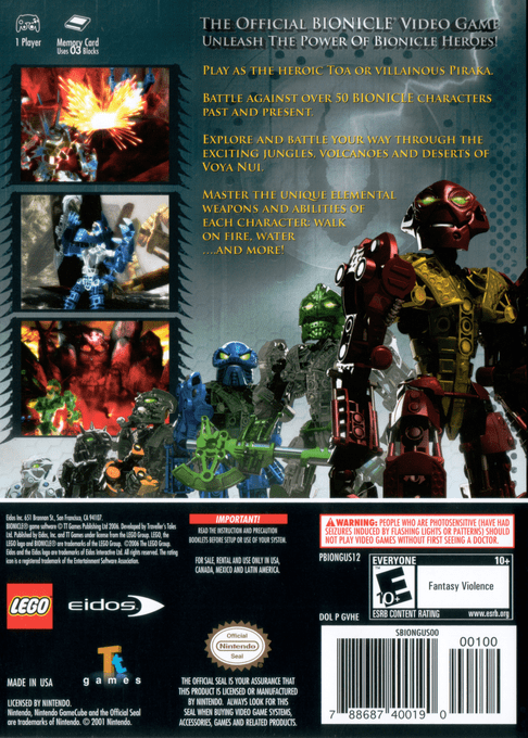 Bionicle Heroes — box-2D-back (US)