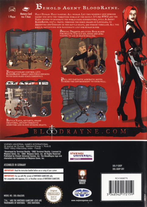 BloodRayne — box-2D-back (EU)