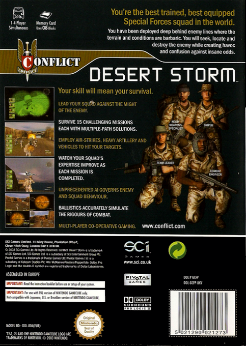 Conflict - Desert Storm — box-2D-back (EU)
