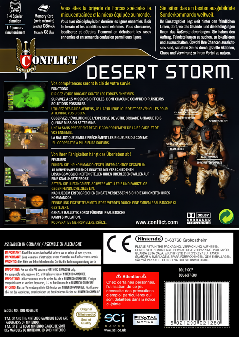Conflict - Desert Storm — box-2D-back (FR)
