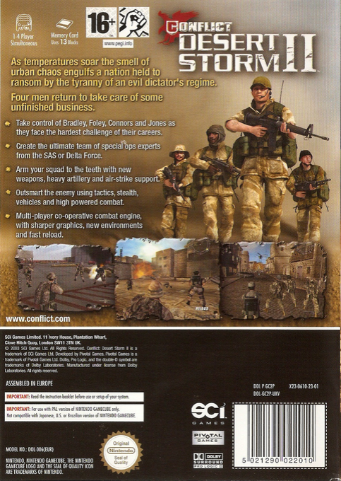 Conflict - Desert Storm 2 — box-2D-back (EU)