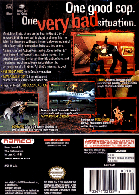 Dead To Rights — box-2D-back (US)