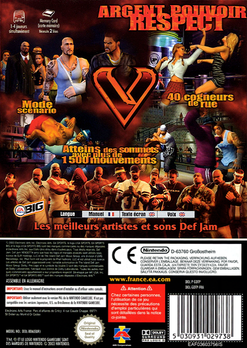 Def Jam Vendetta — box-2D-back (FR)